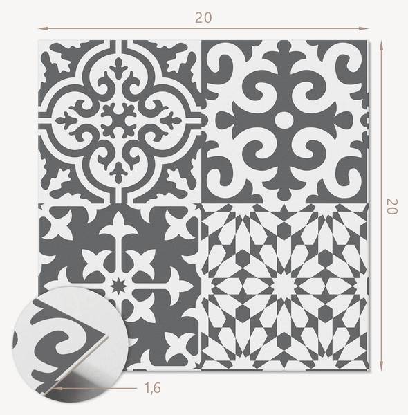 Vinylfliese KachelDekor 20er-Set 20 x 20 cm