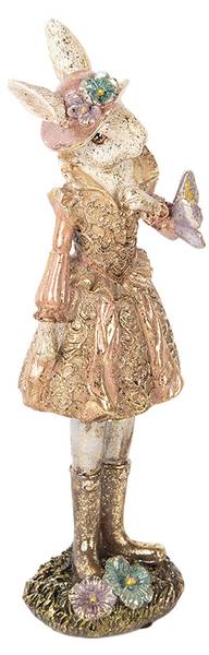 Decoratie Beeld Konijn Easter&Onner beige - kunststof - 8 x 26 x 9 cm