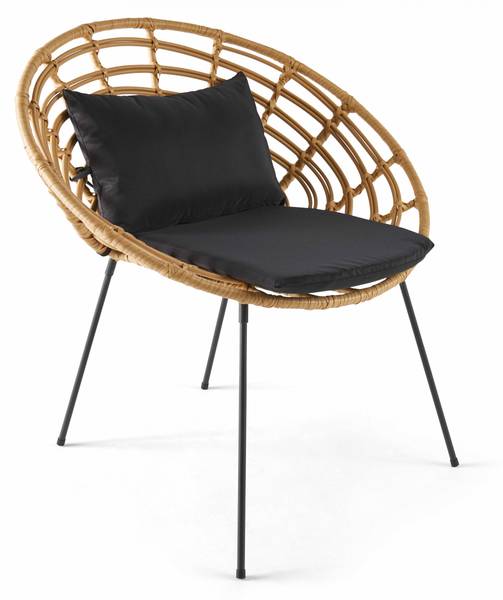 Sessel 2er-set Antalya Braun - Polyresin - Harz - 66 x 75 x 72 cm