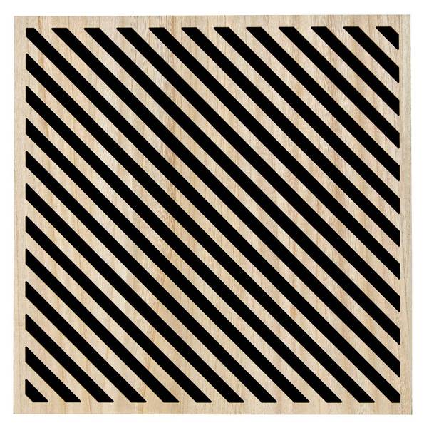Dekorative Wandverkleidung EILEEN Braun - Holzwerkstoff - 1 x 58 x 58 cm