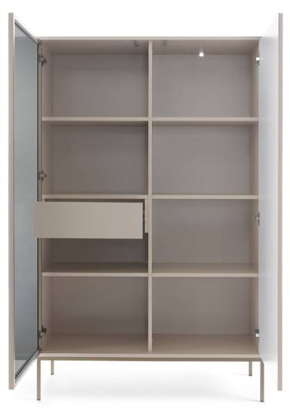 Vitrinenschrank DEO Beige - ABS - 104 x 166 x 39 cm