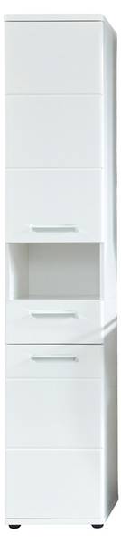 Badschrank Monte Weiß - Holz teilmassiv - 37 x 189 x 34 cm