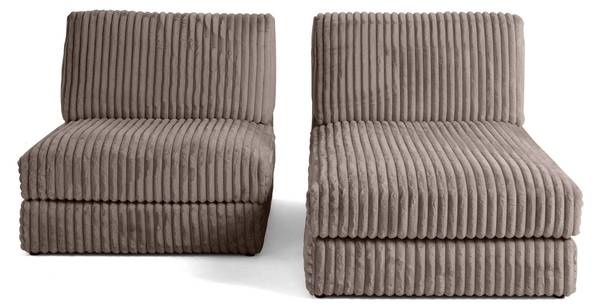 3-Sitzer Sofa JASPER Grau - Flachgewebe - 202 x 93 x 157 cm