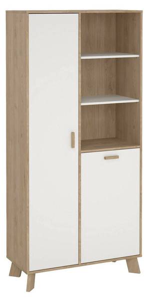 Vitrine Esme Braun - Holzwerkstoff - 89 x 188 x 40 cm