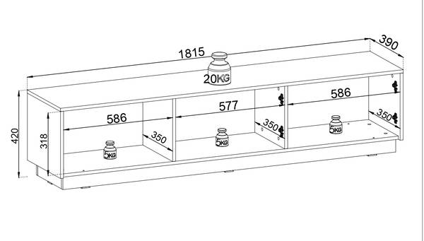 Meuble TV Grande Blanc