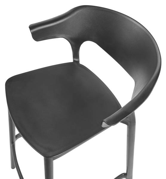 Hocker GUBBIO 2-tlg Schwarz - Kunststoff - 48 x 100 x 48 cm