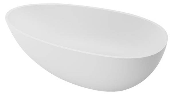 Badewanne SOLEVIA Freistehend Weiß - Harz - 168 x 58 x 168 cm