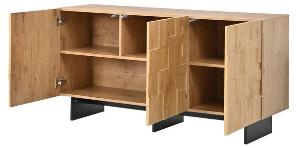 Wohnzimmermöbel Set Eurynom Ⅲ（2-tlg） Braun - Holzwerkstoff
