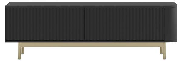 TV-Lowboard AURORA Schwarz - Gold