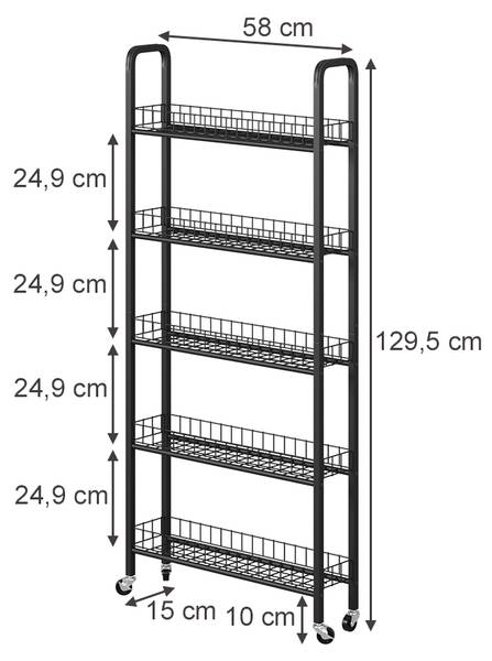 Verrijdbaar ladeblok Rolivo 58306 zwart