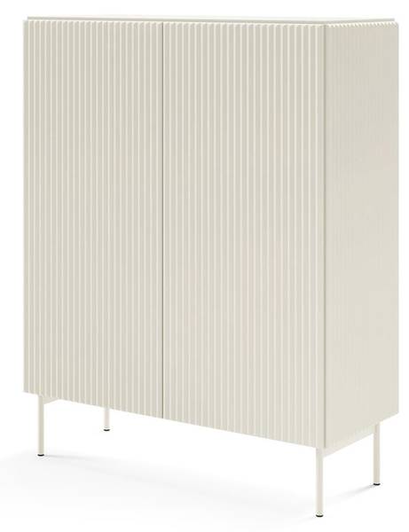 Hoge ladekast TUTTI beige - plaatmateriaal op houtbasis - 99 x 123 x 40 cm