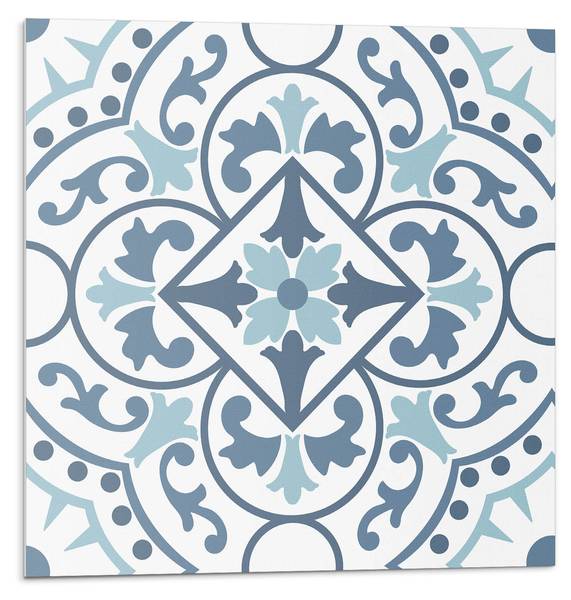 Fliesen Pflanze Ornamente 4er Set 50 x 50 cm