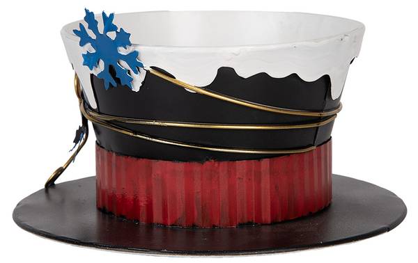 Dekorationsfigur Hut Xmas&Rady Schwarz - Metall - 22 x 12 x 22 cm