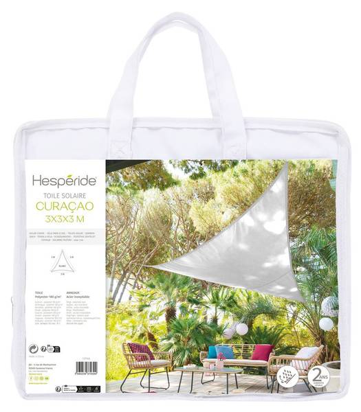 Dreieckiges Sonnensegel CURACAO Weiß