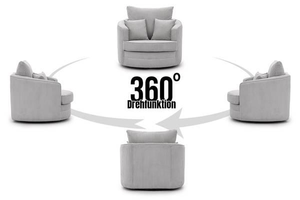 Draaistoel Ted II lichtgrijs