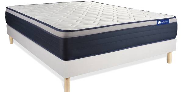 Bettgestell und Matratze Actiflex max - Weiß - Massivholz - 120 x 55 x 210 cm