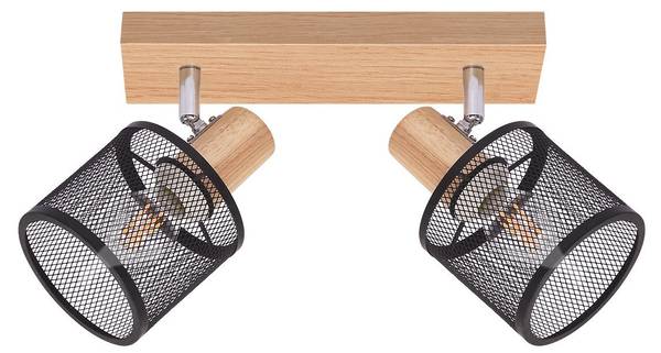 Deckenstrahler Thali Schwarz - Weiß - 16 x 19 x 42 cm