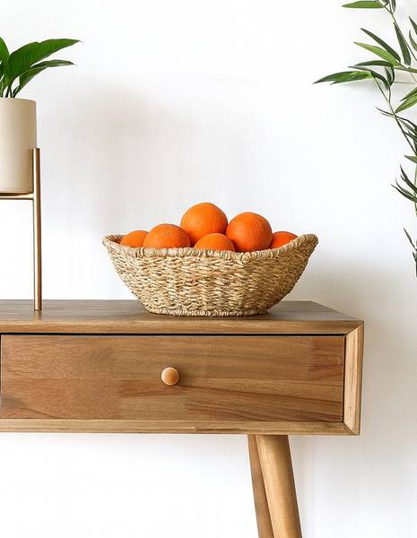 Corbeille ELSA Marron - Rotin - 42 x 9 x 42 cm