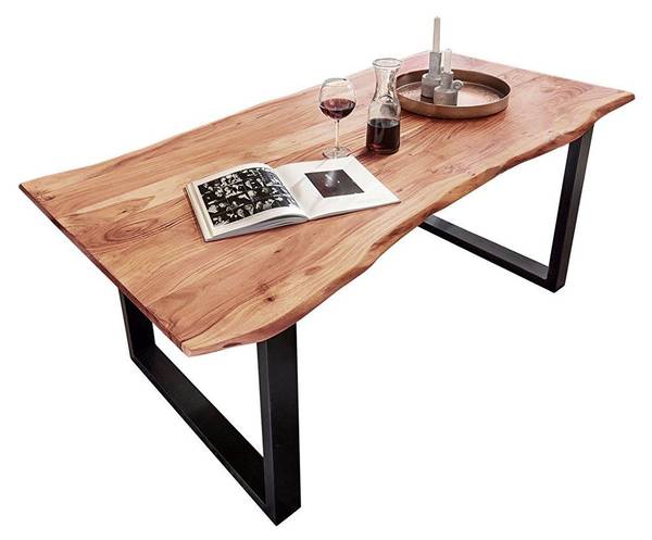 Esstisch MAX Beige - Akazie - 160 x 77 x 85 cm