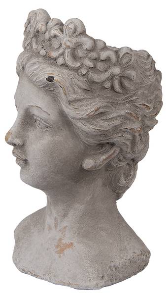 Blumentopf Frau Linaettesi Grau - Stein - 15 x 24 x 14 cm