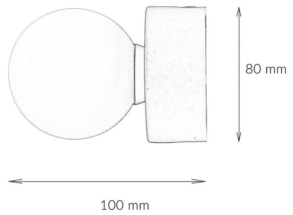 Wandlampe BRAZOS 8 x 8 x 10 cm