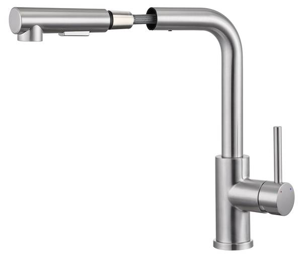 Niederdruck Armatur Küche KF171D Silber - Metall - 23 x 6 x 43 cm