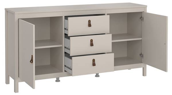 Sideboard Madrid bruin - deels massief hout - 152 x 80 x 39 cm