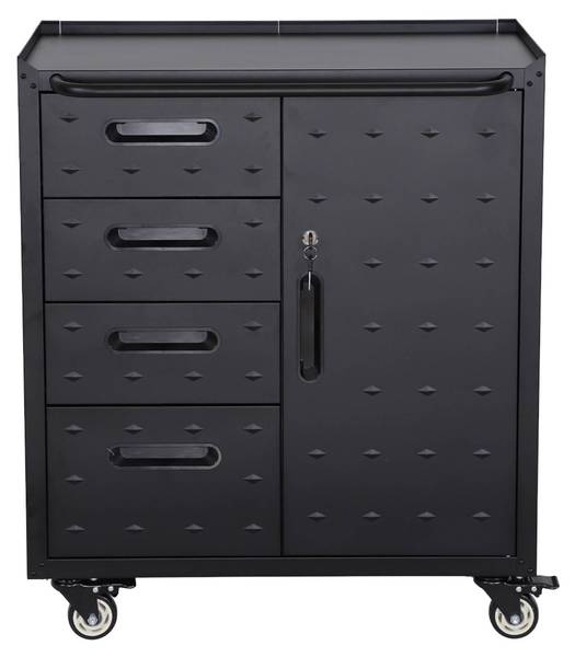 Unterschrank Bobby Schwarz - Metall - 42 x 88 x 75 cm