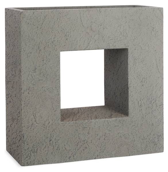Pflanzkübel VISTA Hochbeet Grau - Fiberglas - 66 x 66 x 28 cm
