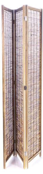 Raumteiler  Viva 3-tlg. Braun - Naturfaser - 120 x 170 x 2 cm