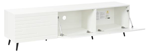 TV-Schrank Neptunus Ⅰ Weiß - Holzwerkstoff - 40 x 48 x 180 cm