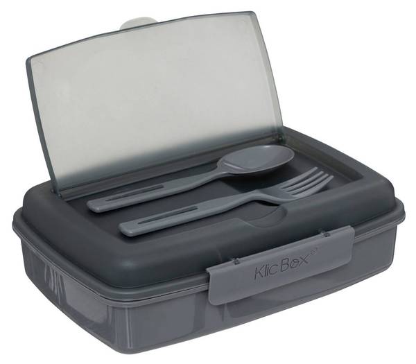 Lunchbox mit Besteck BASIC Schwarz