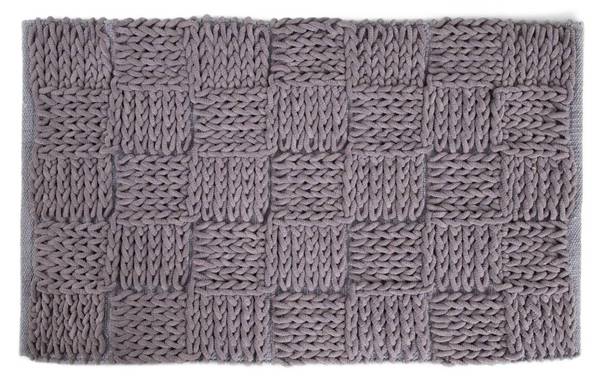 Badteppich TENU Grau - Textil - 50 x 1 x 80 cm