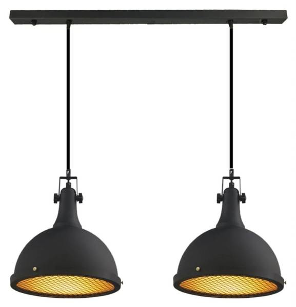 Pendelleuchte Achspaar 2-tlg Schwarz - Metall - 30 x 35 x 30 cm