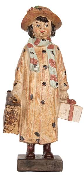 Dekorationsfigur Kind Deco&Rady Braun - Kunststoff - 9 x 27 x 14 cm