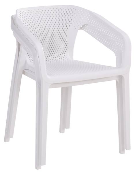Chaise de jardin 2695 lot de 4 Blanc - Largeur : 220 cm