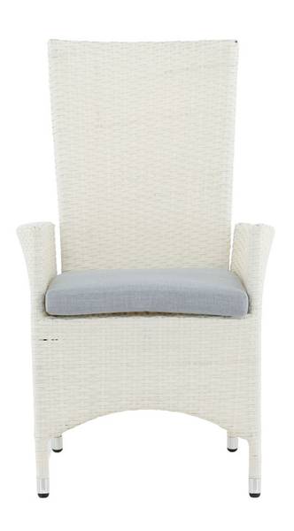 Gartenstuhl Padova 2er Set Weiß - Rattan - 63 x 110 x 69 cm