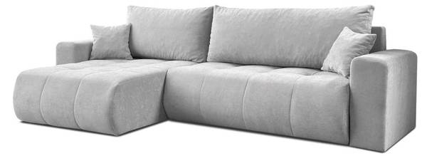 Hoekbank CLOUD grijs - polyester - 277 x 83 x 143 cm