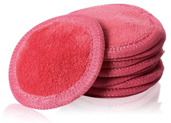 10er Set Make-Up Entferner Tuch Rund Pink - Textil - 7 x 1 x 7 cm