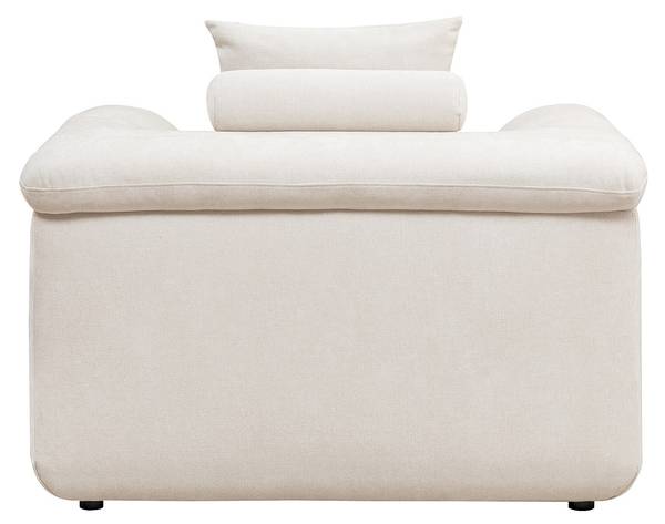 Sessel mit gerader Rückenlehne CAZOCHA Weiß - Textil - 115 x 68 x 101 cm