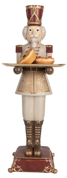 Decoratie Notenkraker Xmas&Aron grijs - kunststof - 20 x 61 x 18 cm