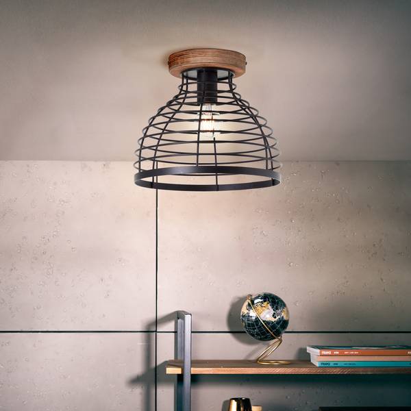 Deckenlampen 12291 1 Braun - Holz teilmassiv - 30 x 25 x 30 cm