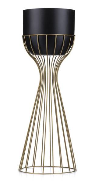 Blumenständer mit Übertopf HH-ML-10-GB Schwarz - Gold