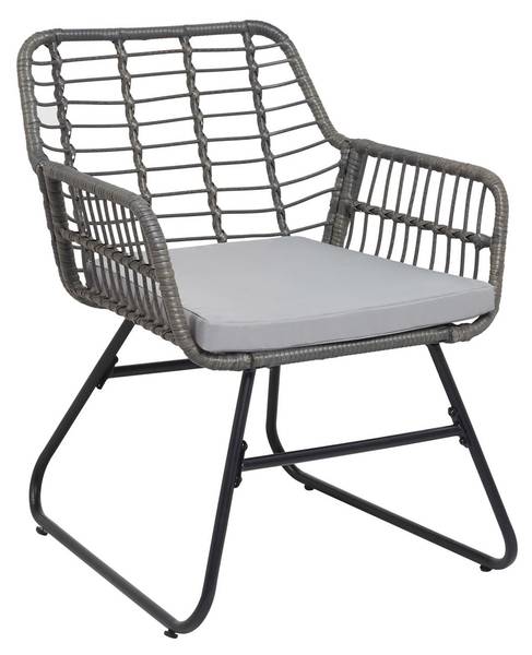 Gartenlounge RIVIERA 4er Set Schwarz
