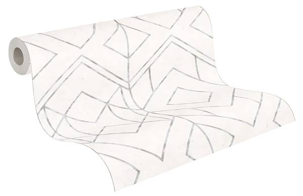 Vliestapete 378691-GU Weiß - Fleece - 53 x 1005 x 1 cm