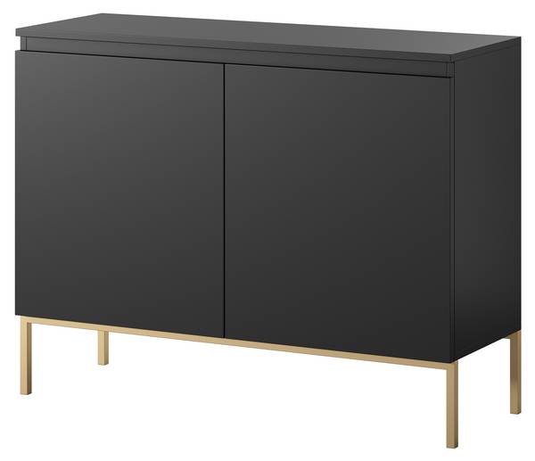 Sideboard BEMMI Schwarz - Melamin - 28 x 77 x 35 cm