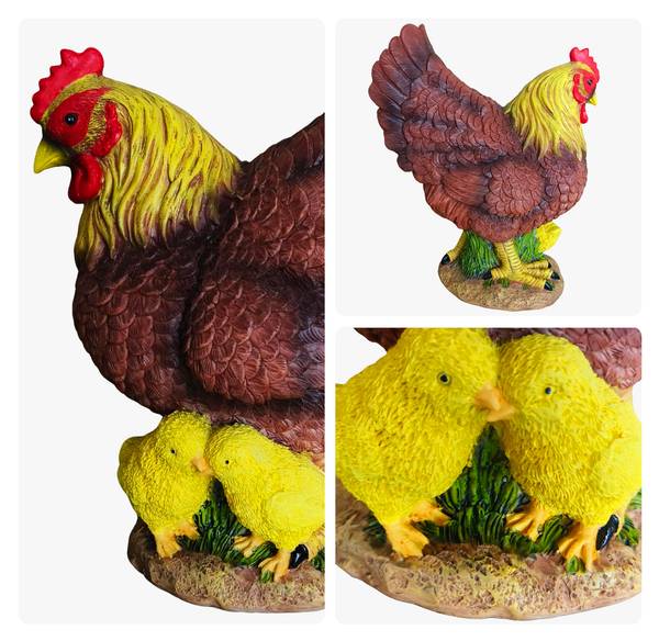 Tuinfiguur kip 9 x 24 x 22 cm