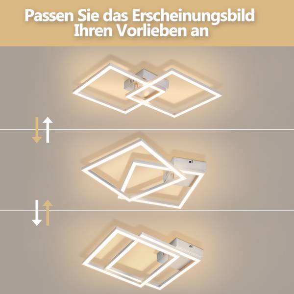 LED Pendelleuchte Cage Ⅲ Silber - Kunststoff - 40 x 7 x 40 cm