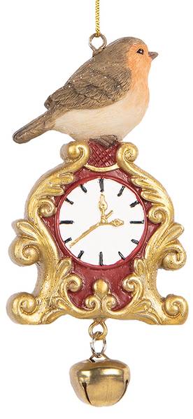 Weihnachtsanhänger Vogel MC665664 Braun - Kunststoff - 3 x 11 x 6 cm