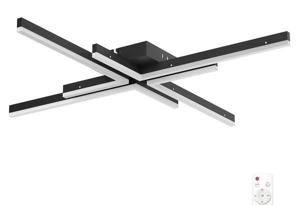 Deckenleuchten Alivetta25039 Schwarz - Metall - 80 x 7 x 80 cm